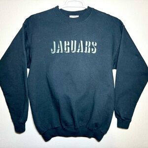 Vintage 90’s Jaguars Embroidered Crewneck Sweatshirt Hanes Size Medium Black